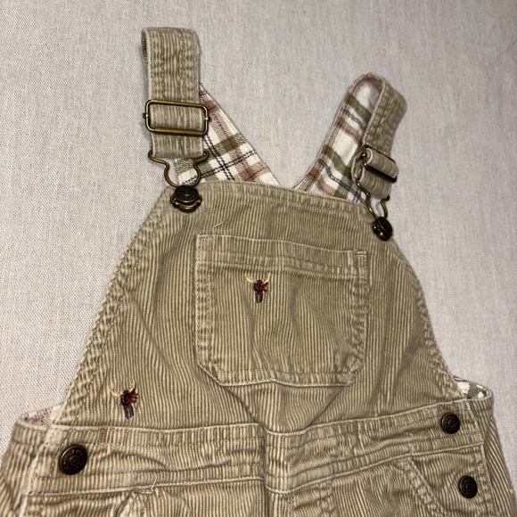 Janie and‎ Jack Overalls Boys In the Mountain (brown beige/ size 3T) Embroidered - Picture 3 of 6